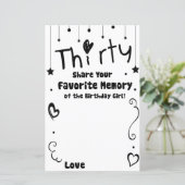 30 Lieblingsgedächtnisse der Geburtstagskarte (Stehend Vorderseite)