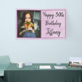 30. Lila Foto Happy Birthday Banner (Messeveranstaltung)
