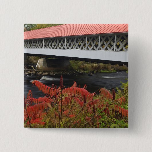 30 m lange bedeckte Brücke über das Ashuelot Button (Vorderseite)