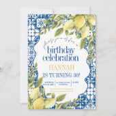 30. mediterrane italienische Lemon Geburtstag Einladung (Vorderseite)