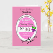 30. Meilenstein Geburtstag Sonniger Wein Personali Karte (Gelbe Blume)