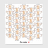 30 Metallische Golden Brown Honeybees im Stile ein Aufkleber (Blatt)