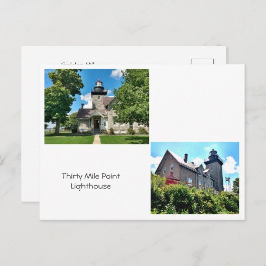 30 Mile Point Lighthouse Postkarte (Vorne/Hinten)