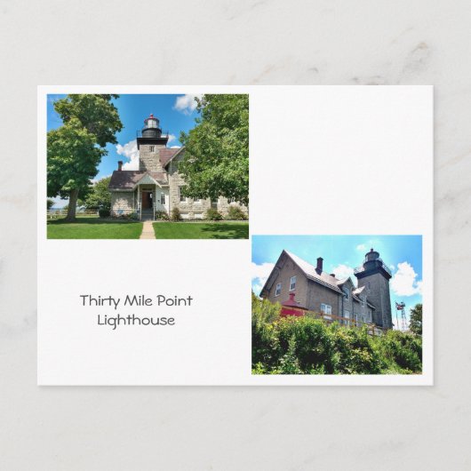 30 Mile Point Lighthouse Postkarte (Vorderseite)