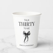30 Minimalistisch Black Talk 30 zu Me Paper Cup Pappbecher (Rückseite)