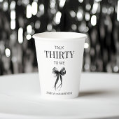 30 Minimalistisch Black Talk 30 zu Me Paper Cup Pappbecher