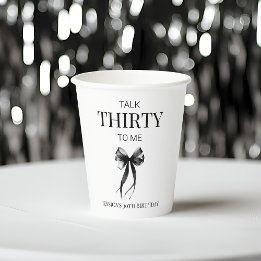 30 Minimalistisch Black Talk 30 zu Me Paper Cup Pappbecher