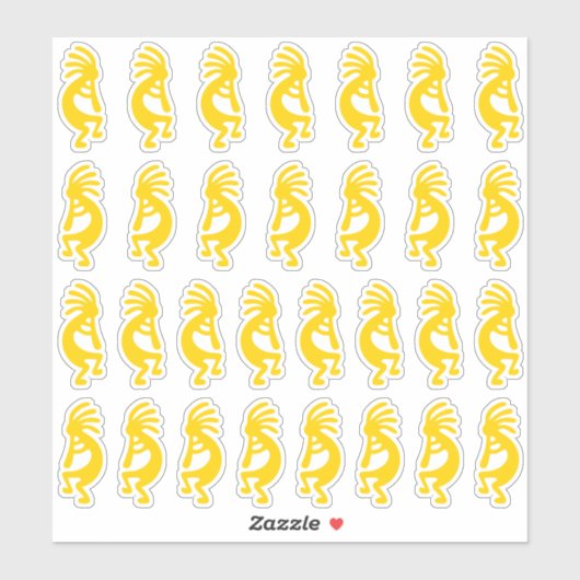 30 moderne Kokopelli-Formen Aufkleber (Blatt)