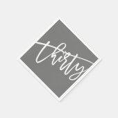 30. moderne Skriptfarbe weiß bearbeitbare Farbe 30 Serviette (Ecke)