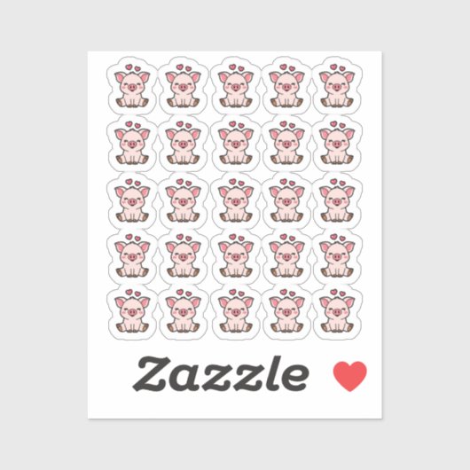 30 Niedliche Piggy Bank Aufkleber (Blatt)