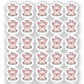 30 Niedliche Piggy Bank Aufkleber (Vorderseite)