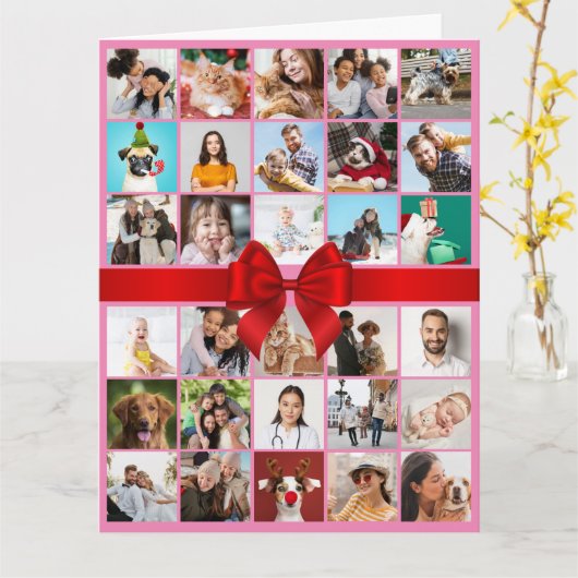 30. oder jedes Alter Foto Collage Big Birthday Car Karte (Gelbe Blume)