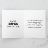 30. oder jedes Alter Foto Collage Big Birthday Car Karte (Innenseite)