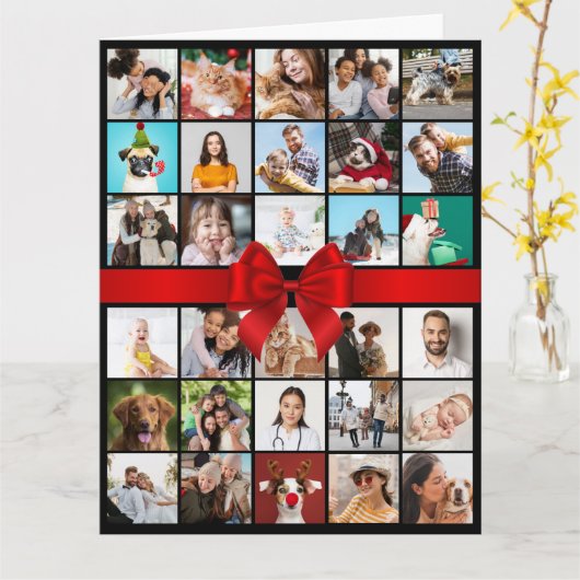 30. oder jedes Alter Foto Collage Big Birthday Car Karte (Gelbe Blume)