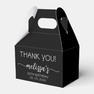 30. oder jedes Alter Geburtstag Black Calligraphy  Geschenkschachtel