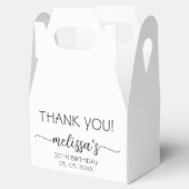 30. oder jedes Alter Geburtstag White Calligrafy S Geschenkschachtel (Geöffnet)