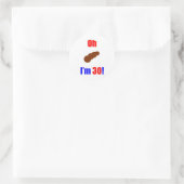 30 Oh (Bild von Poo) Ich bin 30! Runder Aufkleber (Tasche)