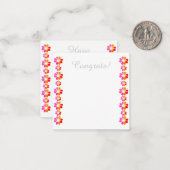 30 Orangefarbene Blume Mitteilungskarte (Vorderseite/Rückseite Beispiel)