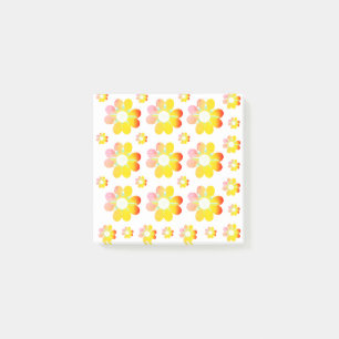 30 Orangefarbene Blume Post-it Klebezettel