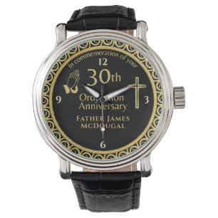 30. Ordination Jubiläum Priest PERSONALISIERT Armbanduhr