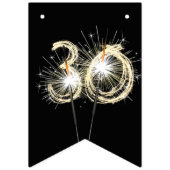 30. Party schwarze Sparkler Wimpelkette (Erste Fahne)