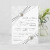 30. Pearl-Jubiläumsdesign Einladung (Stehend Vorderseite)