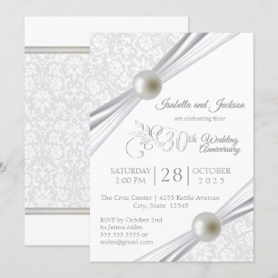 30. Pearl-Jubiläumsdesign Einladung