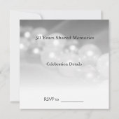 30. Pearl Wedding Anniversary Celebarationll (B&W) Einladung (Rückseite)