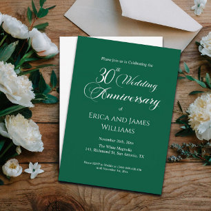 30. Pearl Wedding Anniversary Elegantes Skript Einladung
