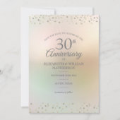 30. Pearl Wedding Anniversary Hearts Confetti Save The Date (Vorderseite)