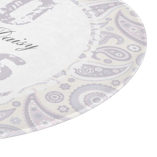 30. Pearl Wedding Anniversary Paisley Pattern Schneidebrett (Ecke)