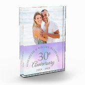 30. Pearl Wedding Jubiläum Elegant Fotoblock (Links)