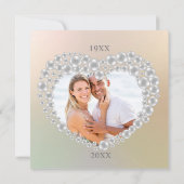 30. Pearl Wedding Jubiläum Foto Square Invita Einladung (Rückseite)