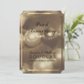 30. Pearl Wedding Jubiläum Nostalgia Einladungen © (Stehend Vorderseite)