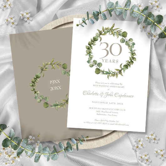 30. Pearl Wedding Jubiläum Waldlandschaft Einladung