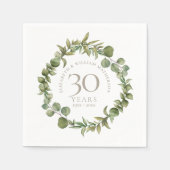 30. Pearl Wedding Jubiläum Waldlandschaft Serviette (Vorderseite)