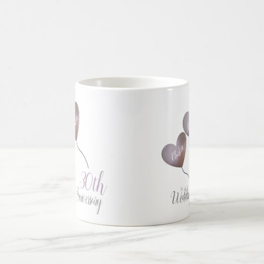 30. Perlenhochzeit Geschenk Kaffee Tasse (Mittel)
