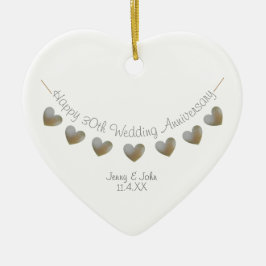 30. Perlenhochzeit-Geschenk Keramik Ornament