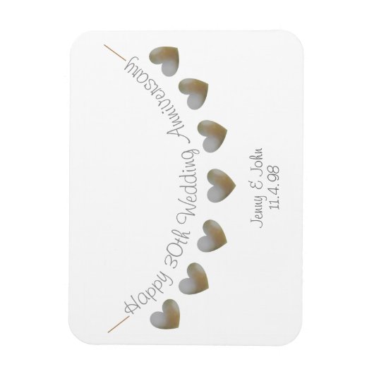 30. Perlenhochzeit-Geschenk Magnet (Vertikal)