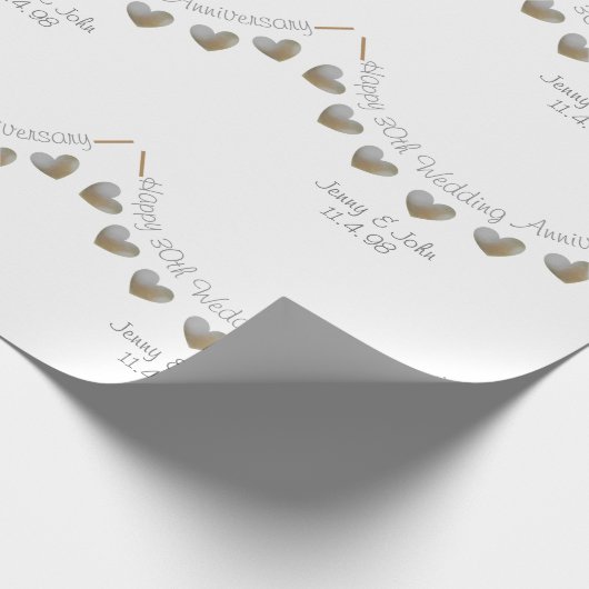30. Perlenhochzeit Geschenkpapier (Ecke)