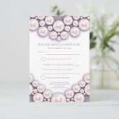 30. Perlenhochzeit Herzkarte RSVP Karte (Stehend Vorderseite)