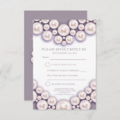 30. Perlenhochzeit Herzkarte RSVP Karte (Vorne/Hinten)