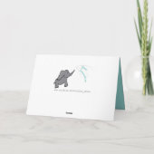 30. Perlenhochzeit niedliche Elefantenkarte Karte (Rückseite)