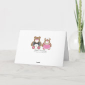 30. Perlenhochzeit niedlicher Teddybär Karte (Rückseite)