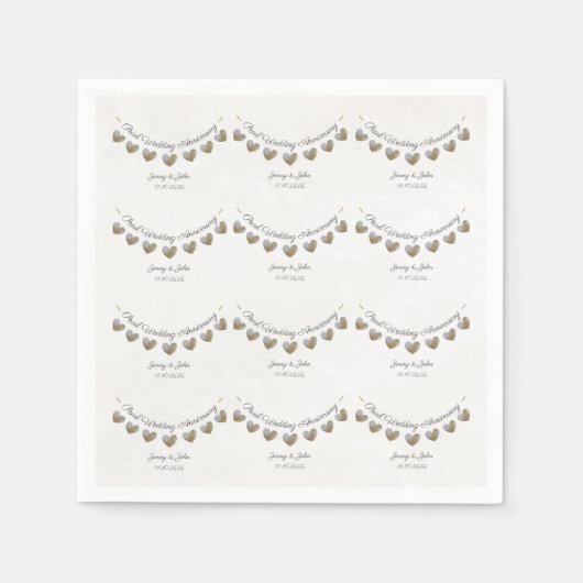30. Perlenhochzeit Serviette (Vorderseite)
