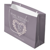 30. Perlenjubiläum Foto Geschenktasche Große Geschenktüte (Vorderseite Schrägansicht)