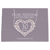 30. Perlenjubiläum Foto Geschenktasche Große Geschenktüte (Vorderseite)