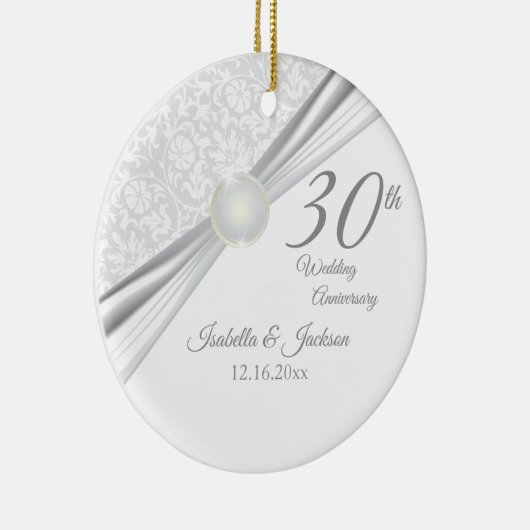 30. Perlenjubiläum Keramik Ornament (Rechts)