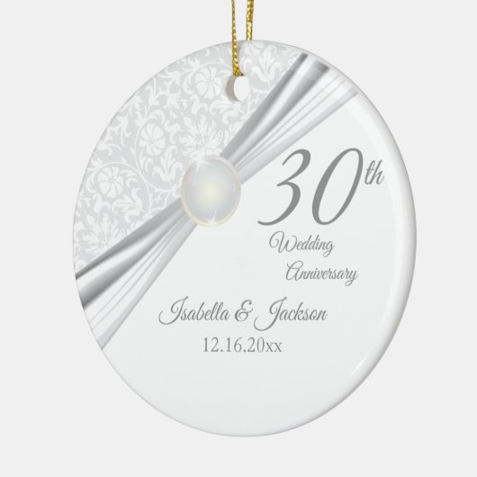 30. Perlenjubiläum Keramik Ornament (Links)