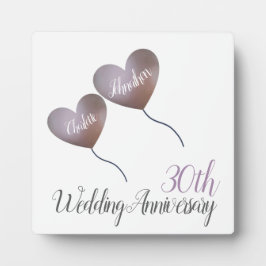 30. Perlhochzeitgeschenk Plaque Fotoplatte